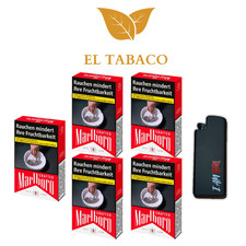 Marlboro Crafted OP Zigarette Red 5 Packungen x 20 Zigaretten + 1x Feuerzeug