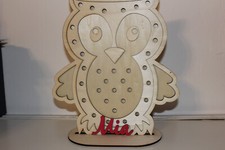 Kinderlampe Eule Holz mit