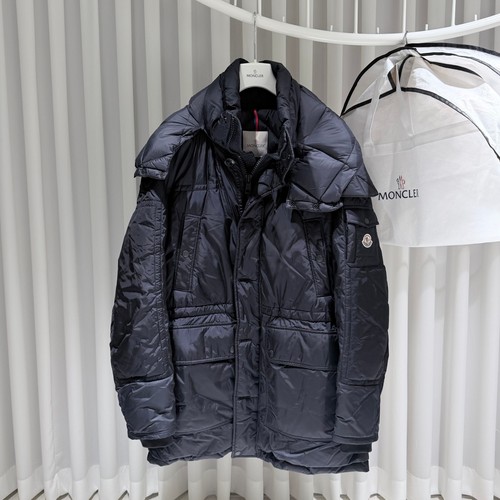 Moncler lange daunenjacke mit - moncler,