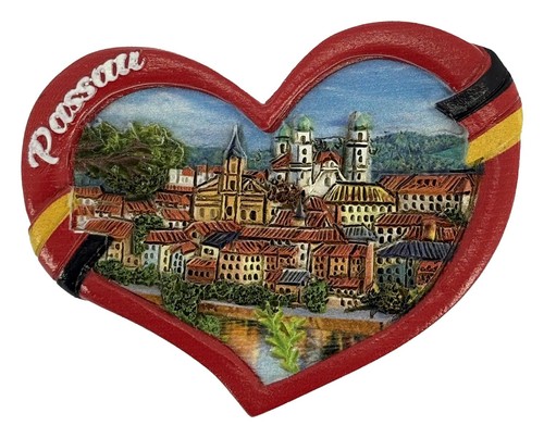Magnet herzmotiv mit altstadt - mit,
