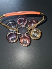 6 Schnapsgläser-Set Buntglas