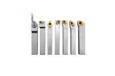 PAULIMOT Drehmeißel-Set mit Wendeplatten, vernickelt, 6 mm, 7-teilig