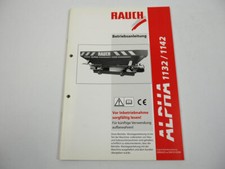 Rauch Alpha 1132 1142 Düngerstreuer Betriebsanleitung Bedienungsanleitung 2004