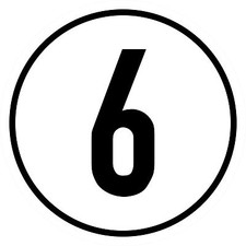 6 km/h Geschwindigkeitsschild Geschwindigkeitsaufkleber DIN 1451 Ø10 cm AN1836