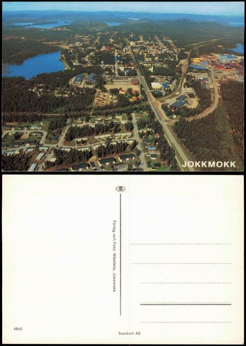 Postcard jokkmokk luftbild - postcard,