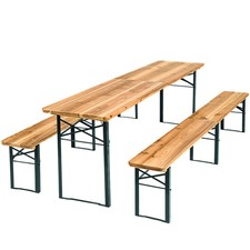 Bierzeltgarnitur Ralf 3-tlg. klappbar Biertischgarnitur braun B-Ware