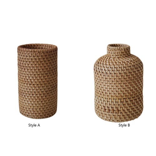 Rattan-Blumenvase