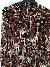 jyothi blusen kleid longbluse L animal  giraffen blumen print boho blogger