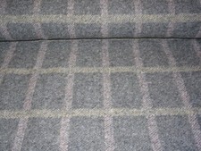 Karo-Woll Strick Wolle grau