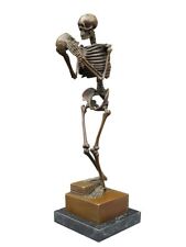 Bronze Figur Skulptur Skelett