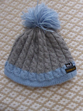 Mütze mit Bommel von Jack Wolfskin, grau-blau