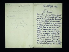 Jose Maria DE HEREDIA - signierter Autogrammbrief - Journalismus - 1894