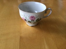 Seltmann Weiden Kaffeetasse 1tlg. rosa Rosen gold Rand