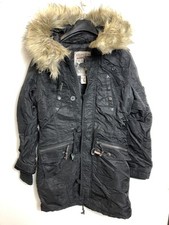 KHUJO Damen Winterjacke, Parka Wintermantel Modell: Claire Schwarz, M