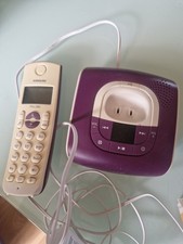 Festnetztelefon Telefon Audioline Lila/weiß Pro280 Netzstecker