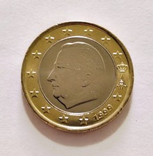 1 EURO fast Spiegelglanz  Münze Belgien 1999 *König Albert II* Sammlerausgabe
