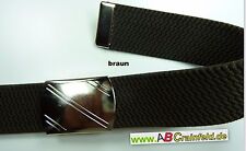 Elastischer Gürtel mit Klemmverschluss,braun,Stretchgürtel bis 180 cm,3 cm breit