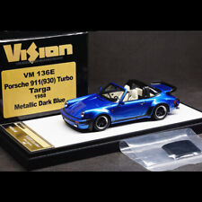 Make Up 1:43 PORSCHE 911 930 Turbo Targa 1988 Diecast Car Model Metallic Blue
