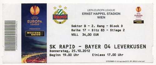 Ticket rapid wien bayer - rapid,