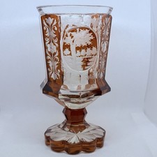 Oranger Überfangglas Glas