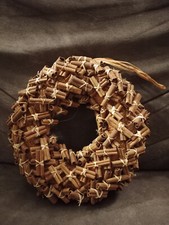 Weihnachtsdeko, Weihnachtskranz aus Zimtstangen