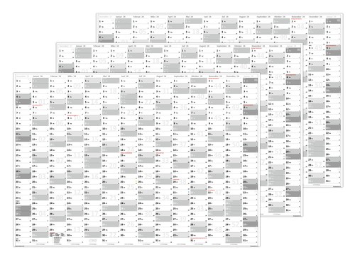 Xxl wandkalender gerollt - 3x,