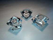 3 edle Kristallglas-, Bleikristall Kerzenständer für Stabkerzen, WMF oder V&B?