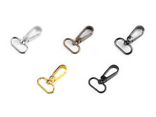 1)  1 Stück Karabiner Metall 25 mm oval silber schwarz messing gold drehbar