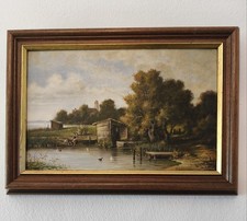 Ölbild Ludwig Wiedenmann Voralpen Seelandschaft ( Starnberg See?) Signiert