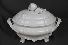 Nymphenburg Porzellan ovale Terrine Suppenterrine weiß Rokoko Zitrone 2