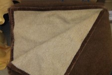 Decke Wolldecke 100% Wolle sehr warm,robust 190 x 140 cm hell und dunkelbraun