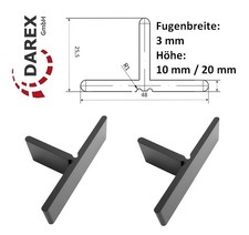 T-Stück Fugen 3mm Steghöhe 10mm/20mm für Terrassenplatten Bodenplatten