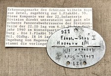 Erkennungsmarke Einstellungs