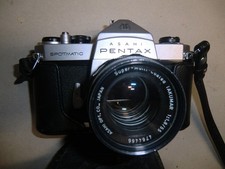 Asahi Pentax Spotmatic SP analoge Kleinbildkamera  mit 2 Objektiven und Tasche