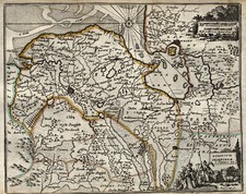 Niederlande Groningen Original Kupferstich Landkarte Aefferden 1696