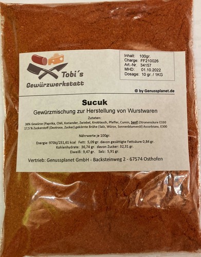 Sucuk gewürzmischung 100gr - sucuk,