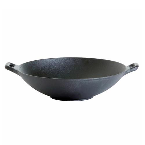 Wok aus gusseisen mit - wok,