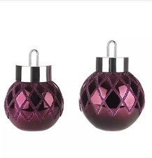 LUMIDA Xmas 2 XL-Dekokugeln Perlendesign 50 warmweiße LEDs Höhe 20cm & 25cm