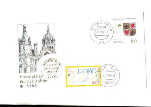 Erstagsbrief schwerin - erstagsbrief,