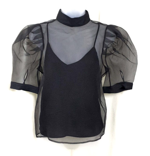 Transparentes top schwarz - h&m,