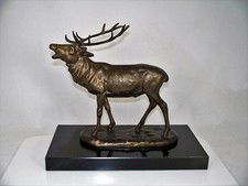 Metall Figur HIRSCH bronziert