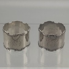 Antike Serviettenringe 925 Sterlingsilber um 1900