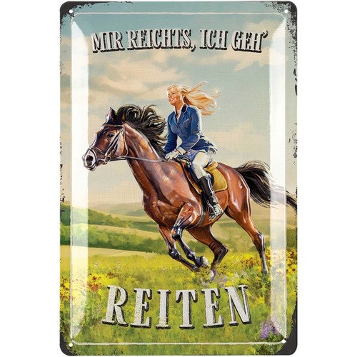 Retro blechschild pferde - retro,