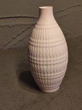 Hutschenreuther Vase " Porcelaine Rose" Dekor Reliefmuster Höhe 16 cm