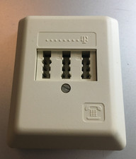 1 TAE 2x6/6 NFF Telefondose Dose Aufputz 2x Telefon 1x Nebenstelle beige Telekom