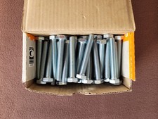 70x Sechskantschrauben Schrauben verzinkt M12x80mm DIN 933 | 8.8