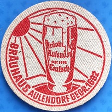 Alter Bierdeckel VK Teutsch Bräuhaus Aulendorf um 1935
