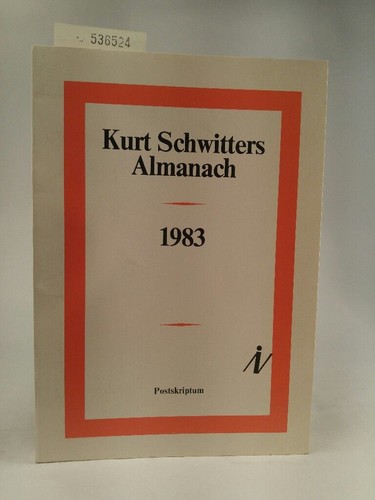 Kurt schwitters almanach 1983 - kurt,