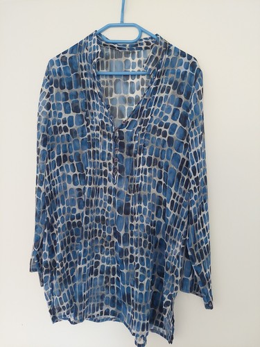 Bluse tunika blau weiss - tunika,