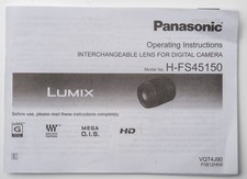 Panasonic Operating Instructions Bedienungsanleitunf  H-FS45150 45-150 mm 